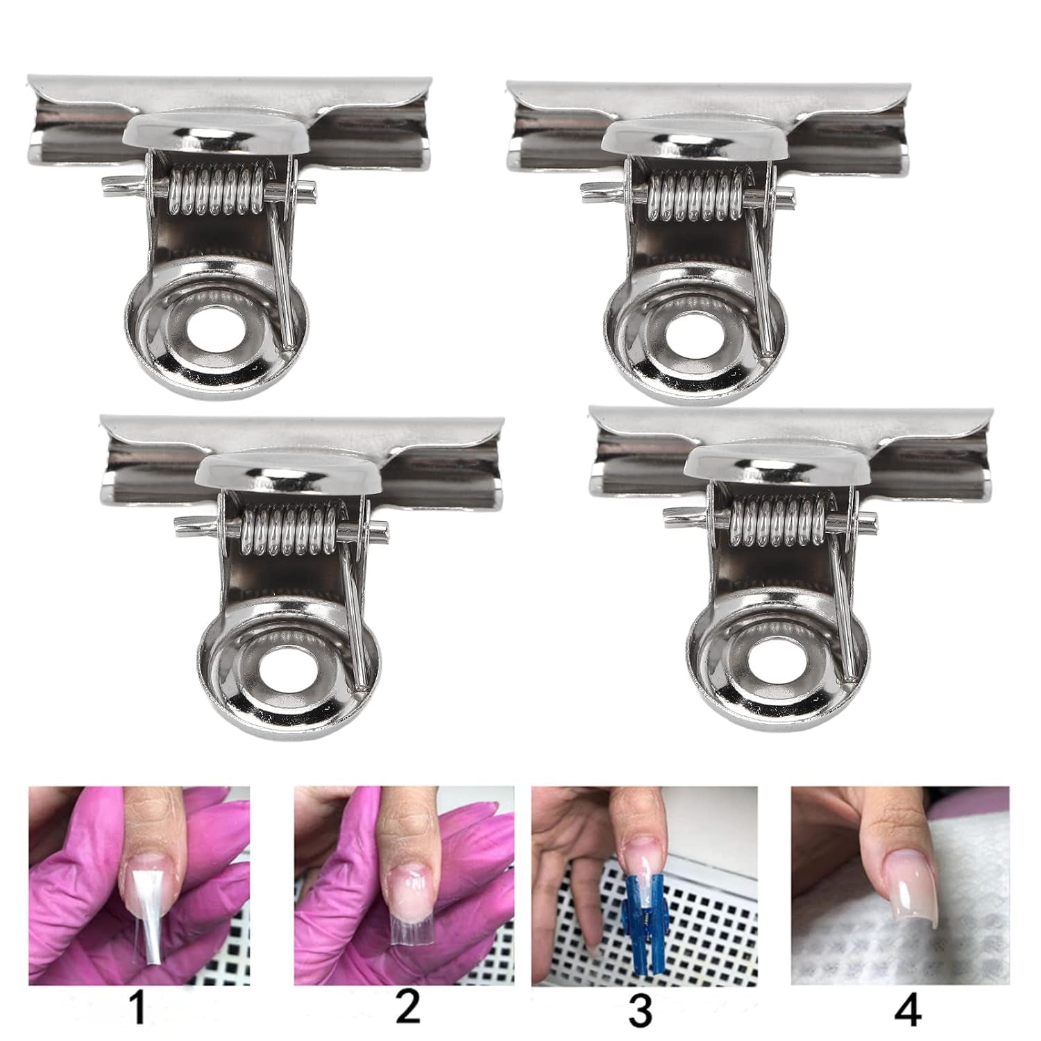 10 stk Negleclips Metal Clip Negle Extension Clip Neglekunstværktøj Glasfiberfikser Neglekunsttilbehør Holdbart Praktisk Udstyr Hjem DIY Salon
