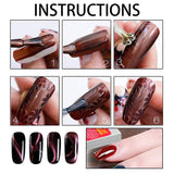 Nail Art Werkzeug Magnetstift, 10 Stück Nagel Magnet Stick Tool Set, Nagel Magnet Stift Og Starker Magnet Lager Punktierungsstifte Für DIY 3D Magnetics Katzenauge UV Gel Polnisch Nagel Kunst