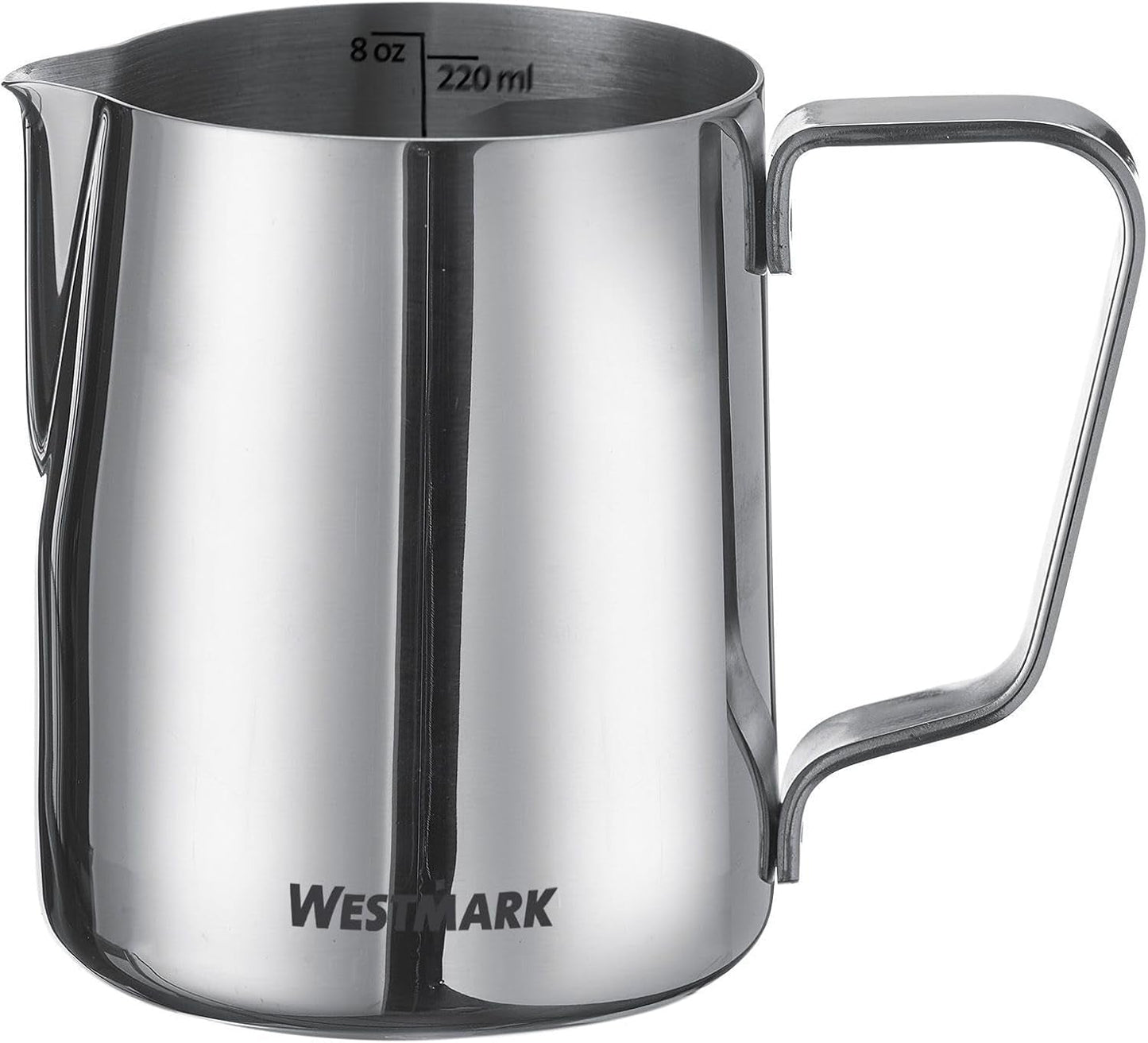 Westmark Brasilia Mælkekaraffel 200 ml - ideel til kaffefløde, mælk, honning og andre tilsætningsstoffer til kaffe og te, barista tilbehør - rustfrit stål