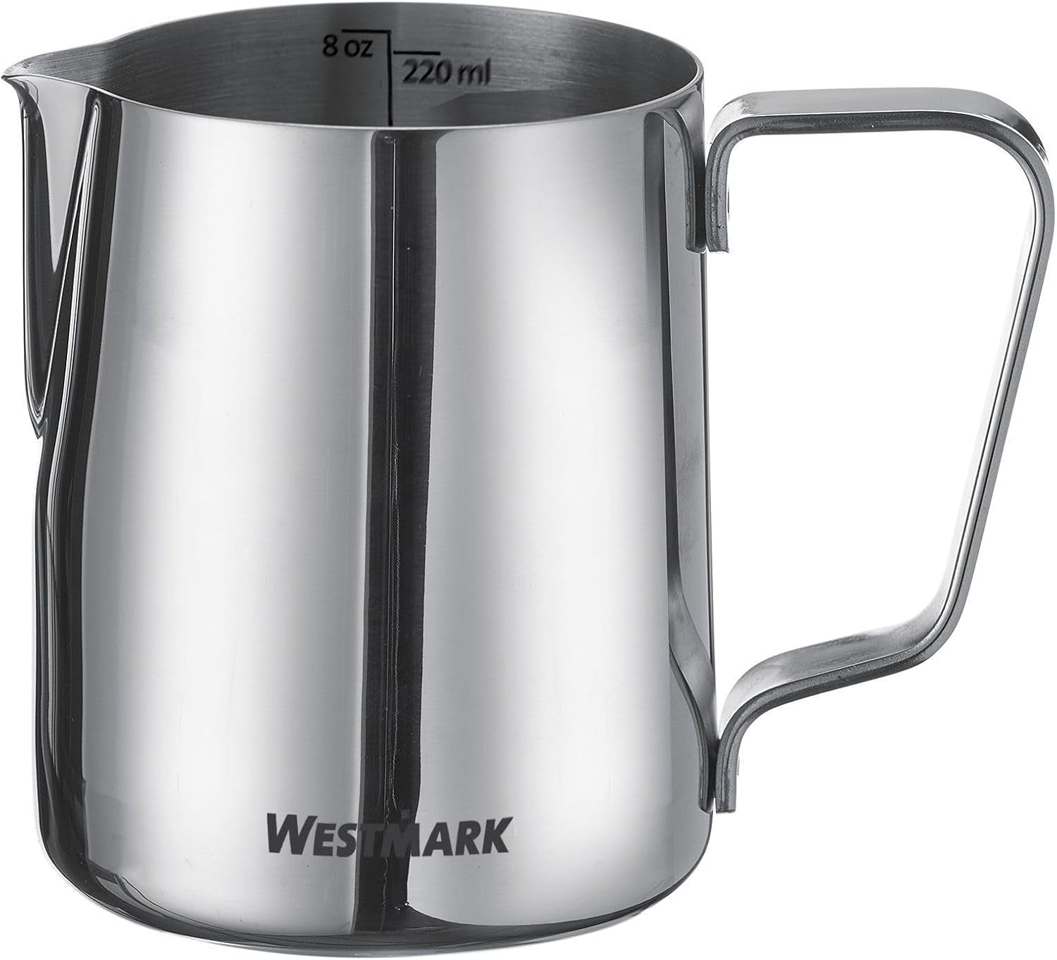 Westmark Brasilia Mælkekaraffel 200 ml - ideel til kaffefløde, mælk, honning og andre tilsætningsstoffer til kaffe og te, barista tilbehør - rustfrit stål