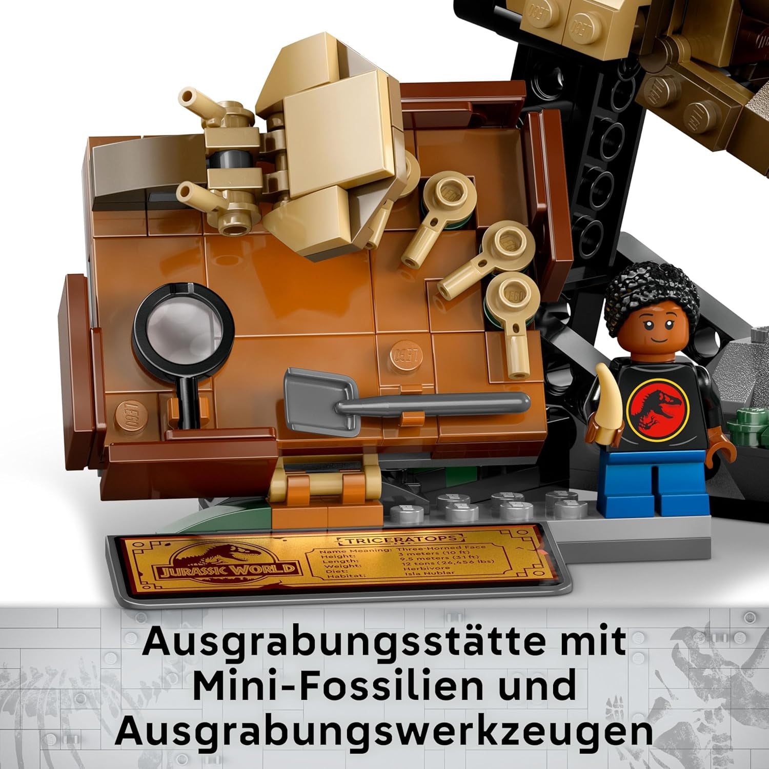 LEGO Jurassic World Dinosaur Fossils: Triceratops Skull Model, dinosaurlegetøj til drenge og piger fra 9 år, gave til børn og fans Jurassic World 76969 Byggesæt Besuche den LEGO-Store