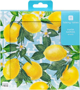 Taleborde 20 X Papirservietter Citron 20 Pack | Engangsservice med levende tema til mindeværdige sammenkomster, sommerfester, brudebrusere, frokoster, lyst