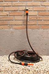 BLACK+DECKER Haveslange 15 meter - Ø13MM - Holdbar PVC - Vanding af haven, vask af bilen, fylde poolen - Kompatibel med enhver standard vandhane - Sort/Orange