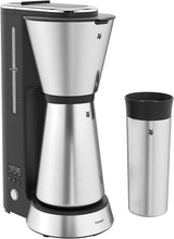 WMF Bueno espressomaskine med glaskaraffel, filterkaffe, 10 kopper, tænd/sluk-knap, anti-drypsystem, oscillerende filter, automatisk stop, varmeplade, 1000W