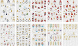 JMEOWIO Nagelsticker Weihnachten 10 Blatt Nail Art Sticker Selbstklebend Nagelaufkleber Glitter Schneeflocke Xmas Winter Urlaub Guld Dekoration Nageldesign Zubehör