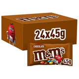 M&M's Peanut Chocolate Bulk Pack 24 x 45 g Chokolade Peanut Flavored Linser Chokoladegave (1080g) Ideel som en fodbold-tema-godbid