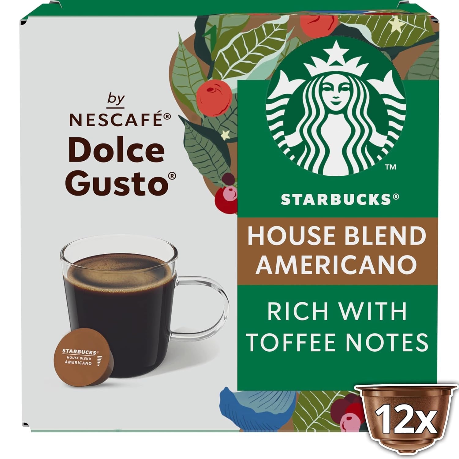STARBUCKS House Blend af Nescafé Dolce Gusto, Mittlere Röstung, Kaffeekapseln 6 x 12 (72 Kapseln)