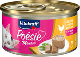 Vitakraft Poésie Mousse, våd kattefoder, luftigt skum, med kylling, uden tilsat sukker eller korn (12 x 85g)