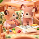 Sylvanian Families 5800 Deer Twins, dyrefigur legesæt, skovdyr figurer, legetøj fra 3 år og opefter