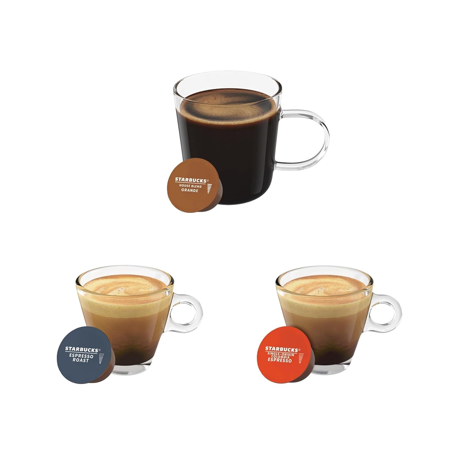 STARBUCKS Probierset, Espresso-Varianten af ​​Nescafé Dolce Gusto Kaffeekapsel 6 x 12 (72 Kapsel) - Exklusiv bei Amazon