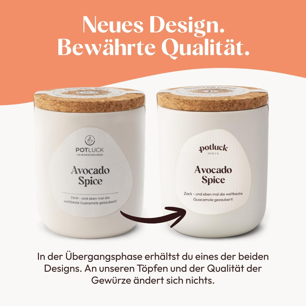 Potluck | Raclette Gewürz | Würzmischung im Keramiktopf | 70 g | Vegansk, glutenfri og med naturlige ingredienser