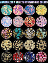 EBANKU Nail Art Strass Kit Multi Design Zubehör Mit 1 Pinzetten 1 Stück Wachsstifte Deko Diamanten Kristalle Perlen Edelsteine ​​Bunt Pferdeaugen Strass Metal Nieten Für Nagel DIY (1 Stück (10Er Pack))
