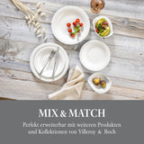 vivo - Villeroy & Boch Group – Essential White Dinner Set 18 tlg. Weiß, Spülmaschinenfest, Mikrowellensicher, Geschirr Set for 6 Personen, Müslischalen, Speiseteller, Dessertteller, Premium Porzellan