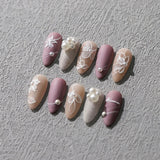 JMEOWIO 3D Nagelsticker Weiße Blumen Nail Art Sticker Selbstklebend Nagelaufkleber 5D Stereoskopisk Dekoration Nageldesign Tilbehør 1 Blatt