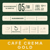 Jacobs Kaffeebohnen Café Crema Gold, vollmundig & fruchtig, geröstet i Bremen, Intensität 5/10, Kaffee ganze Bohnen, 1 kg