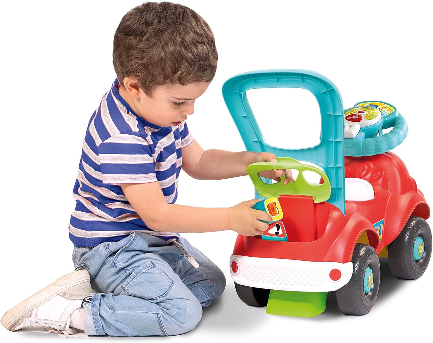 Clementoni - 17747 - Nicolò Go Go 3 i 1 - Kørebil, elektronisk læringshøjttaler, første trin, lys og lyde, spil til 1-årige - Made in Italy Bebe Toys Naty Shop