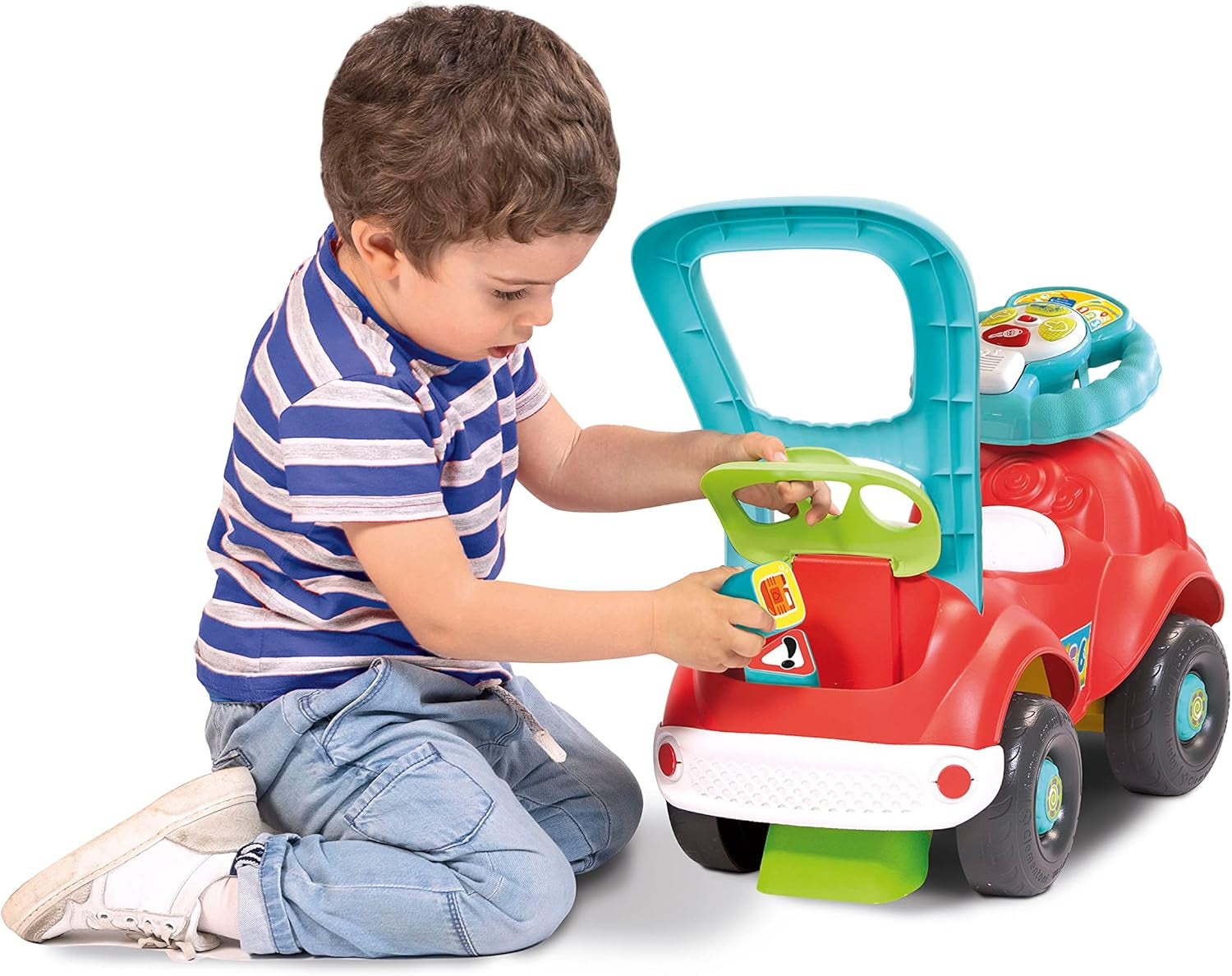 Clementoni - 17747 - Nicolò Go Go 3 i 1 - Kørebil, elektronisk læringshøjttaler, første trin, lys og lyde, spil til 1-årige - Made in Italy Bebe Toys Naty Shop