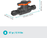 Gardena Micro-Drip-System regulerings- og afspærringsventil 13 mm (1/2 tomme): Enkel afspærring af rør og kontinuerlig regulering af vandgennemstrømning, tilbehør til udlægning af dryprør (13207-20)