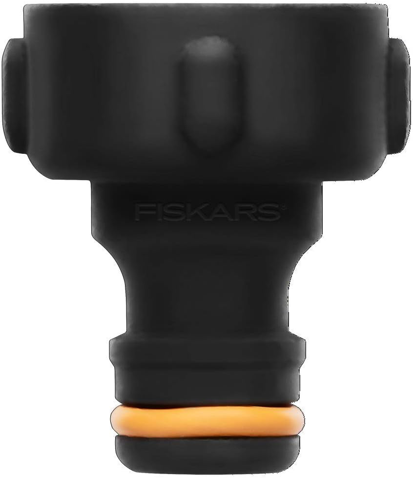 Fiskars vandhaneforbindelse, til vandhaner, Ø 21mm (G 1/2"), FiberComp, Universal størrelse, 10g, sort/orange, 1027053