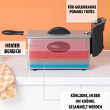 Tristar oliefrituregryde FR-6935, 2000 watt, 3 liter, termostat, kold zone, 3-4 personer, metal Hvidevarer Naty Shop
