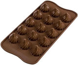 Silikomart 3D flammende chokoladeform - unikke 3D-former med indre kant til runde baser