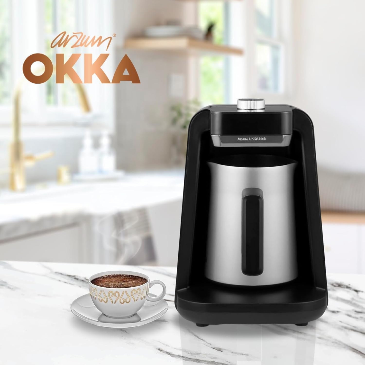 TYRKISK KAFFEMASKINE Arzum OKKA RICH SPIN PRO (krom)
