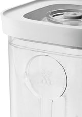 ZWILLING FRESH & SAVE CUBE Box, størrelse 2M, modulær og stabelbar opbevaringsboks, Hermetisk og tømbar opbevaring, Tåler opvaskemaskine, Transparente madopbevaringsbokse Naty Shop