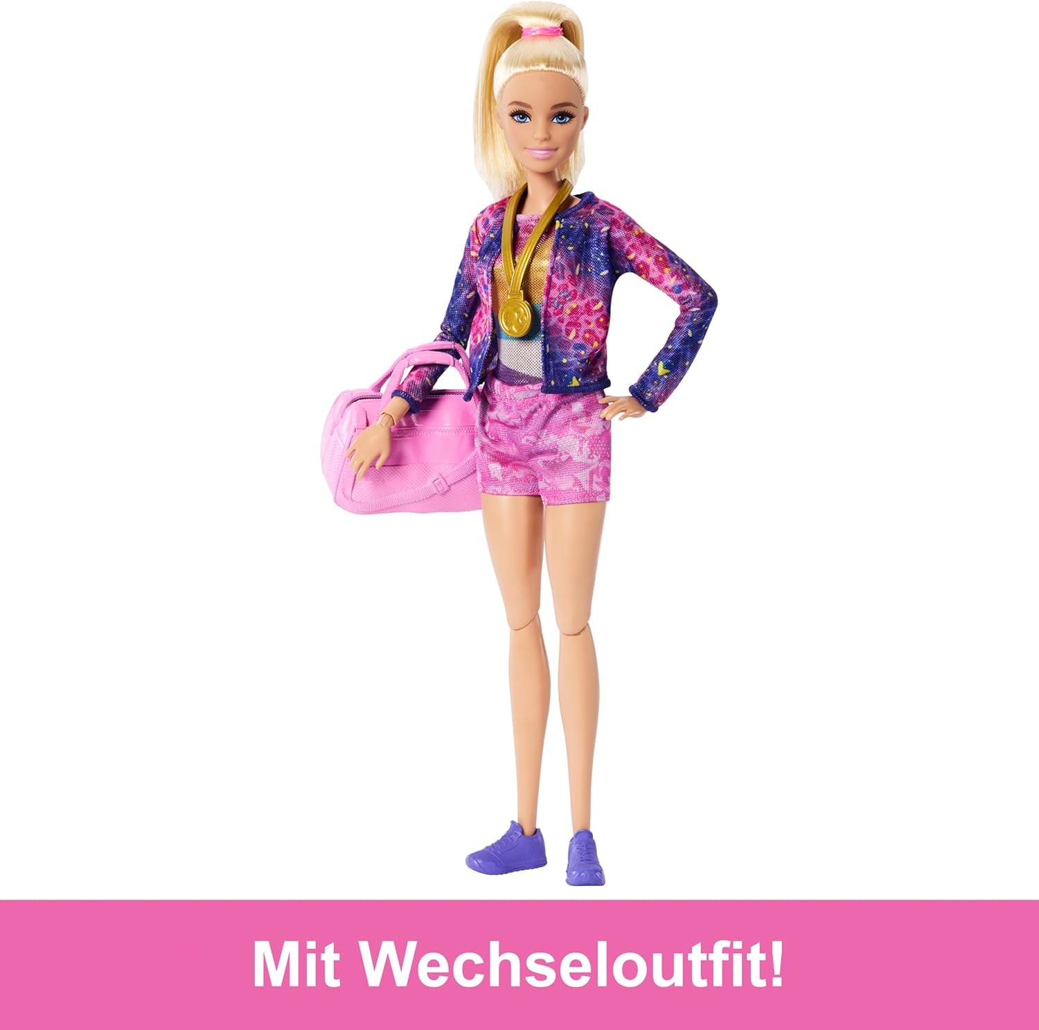 Barbie Gymnastik sjovt legesæt med balancestråle og 10+ temastykker til vinderhistorier, HRG52