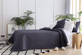 Todocama Fine Boutique sengetæppe med diamantmønster Forår Sommer Efterår Vinter 100% Ekstra blødt Microfiber Multifunktionelt Sengetæppe 105-200 X 260 cm Beige Senge og Tæpper Besuche den Todocama-Store Mørkegrå Cama 105 - 200X260Cm