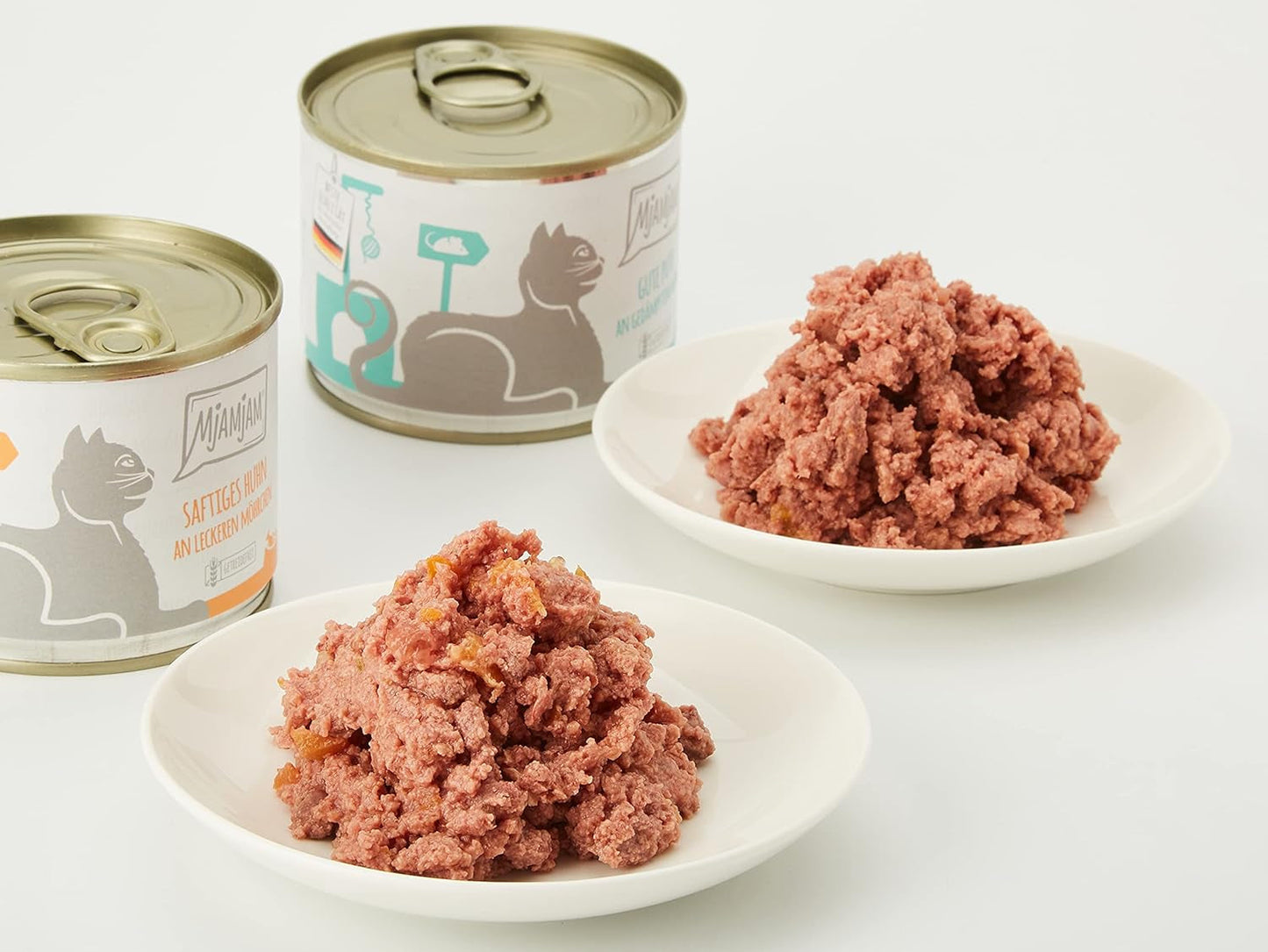 MjAMjAM - Premium våd kattefoder - Monopack I - med kylling og kalkun, 6-pak (6 x 200 g), kornfri med ekstra kød
