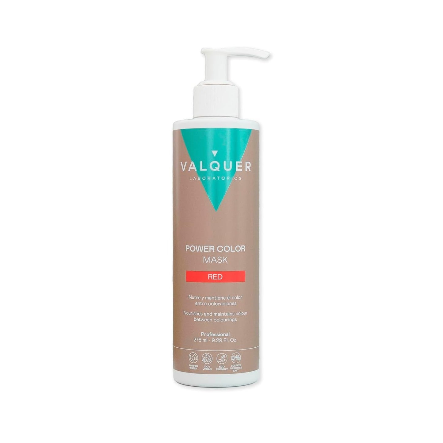 Valquer Power Color Mask vegansk og silikonefri formulering Giver hårfarve 290 ml lilla Naty Shop Hair Mask Rød 1 stk (pakke med 1)