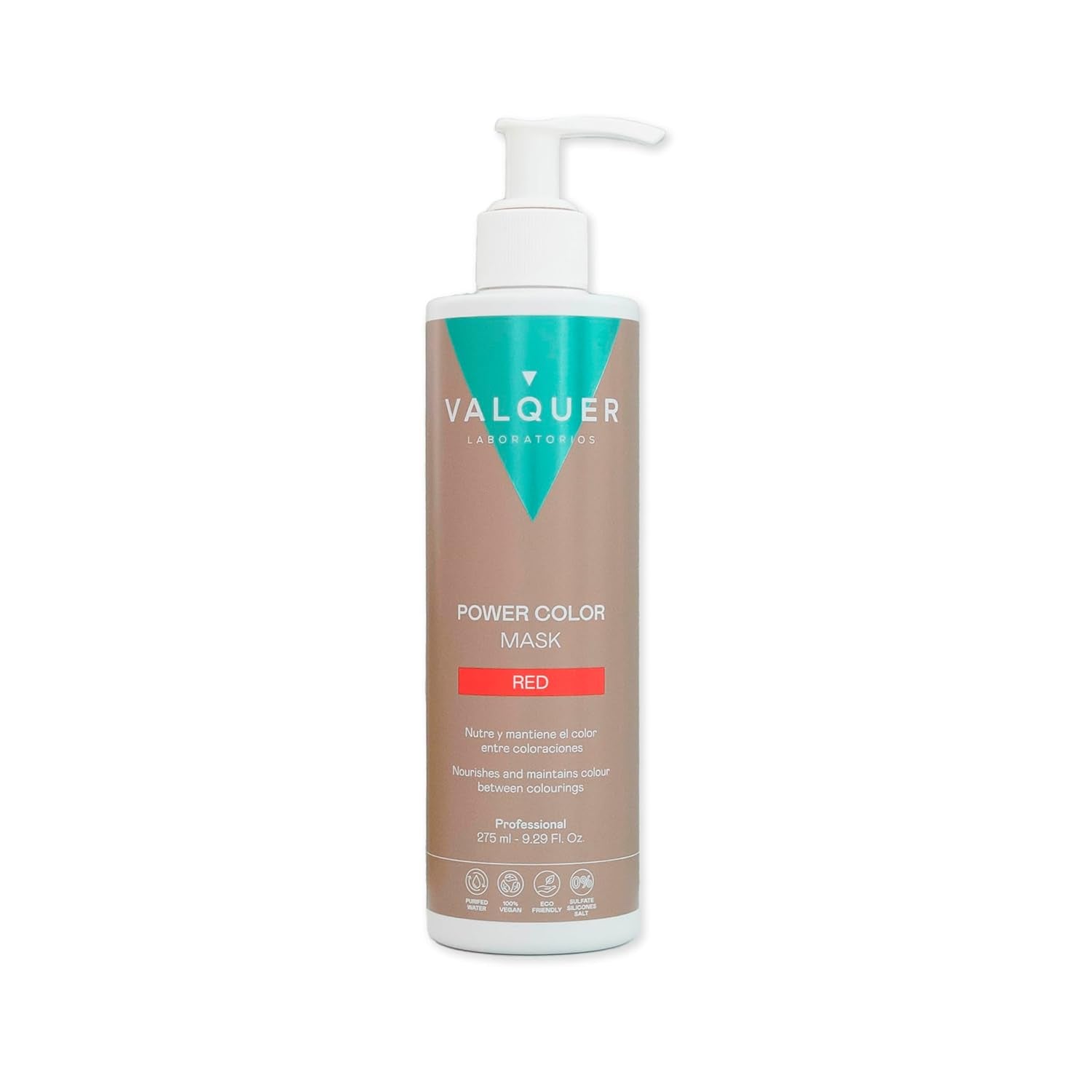 Valquer Power Color Mask vegansk og silikonefri formulering Giver hårfarve 290 ml lilla Naty Shop Hair Mask Rød 1 stk (pakke med 1)