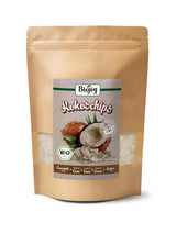 Biojoy økologiske tørrede kokoschips (1 kg), usødede og ustegte Naty Shop dehydrerede produkter 250 G