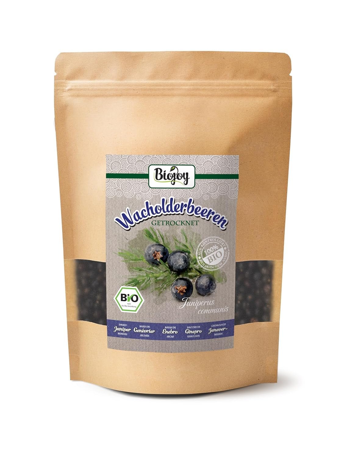 Biojoy økologiske enebærfrugter (250 g), tørrede og hele, uden tilsætningsstoffer (Juniperus communis) Tørrede produkter Naty Shop 250 G