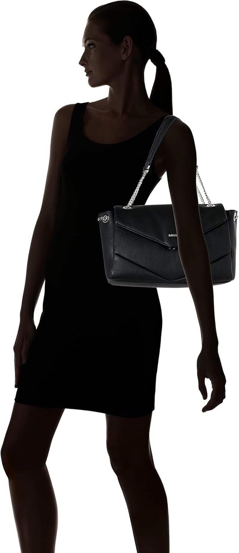 BOSS Damer Katlin Sh. Bag-Q Skuldertaske Sort1 One Size Dametasker Naty Shop