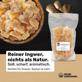 Bremer Gewürzhandel ingefær, stykker af tørret frugt krydret, aromatisk, krydret, usulfuriseret, 1 kg Dehydrerede produkter Naty Shop