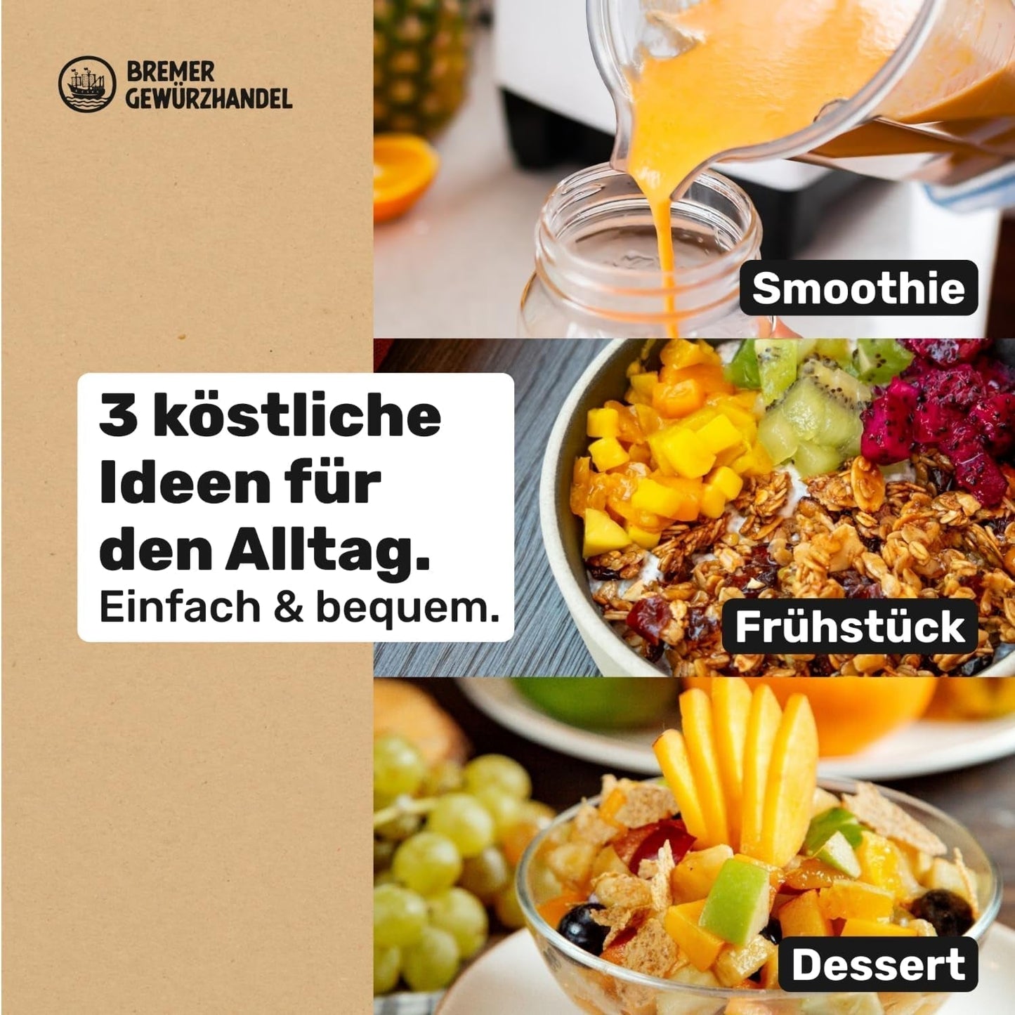 Bremer Gewürzhandel mango, tørrede mangostrimler, usvovlet, uden tilsat sukker, 1 kg Dehydrerede produkter Naty Shop