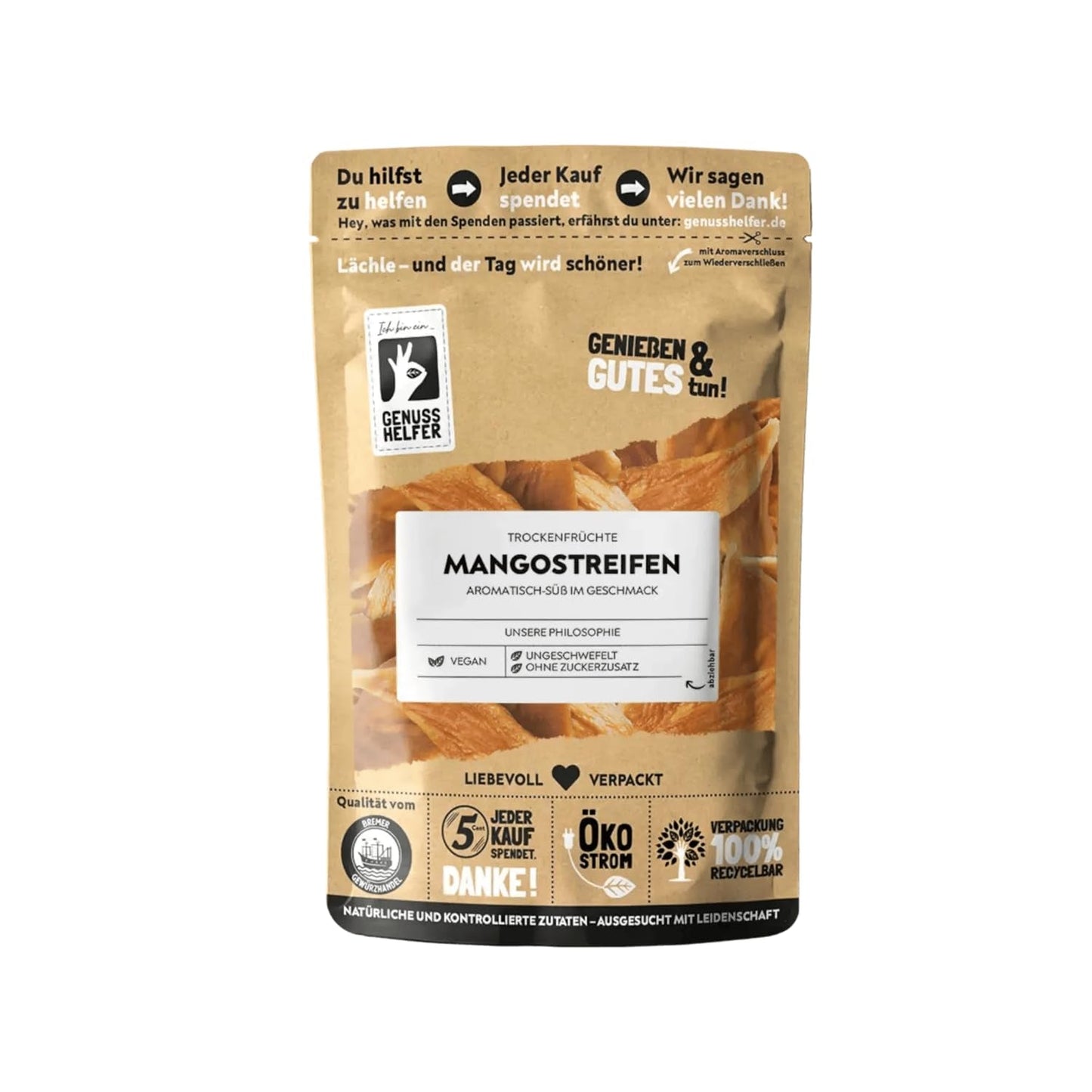 Bremer Gewürzhandel mango, tørrede mangostrimler, usvovlet, uden tilsat sukker, 1 kg Dehydrerede produkter Naty Shop 180 G (1 pakke)