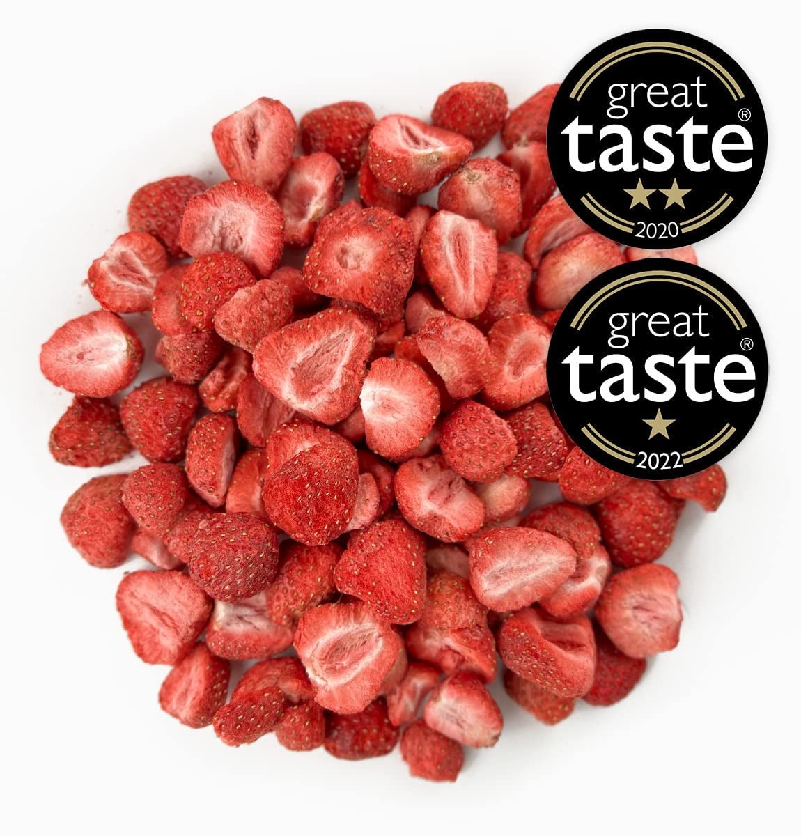 BRIX frysetørrede jordbær | Naturlige jordbær 75 g | Great Taste Award for tørret, frysetørret frugt | Ikke-GMO, glutenfri, veganske, tilbageholdte vitaminer Naty Shop dehydrerede produkter