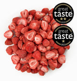 BRIX frysetørrede jordbær | Naturlige jordbær 75 g | Great Taste Award for tørret, frysetørret frugt | Ikke-GMO, glutenfri, veganske, tilbageholdte vitaminer Naty Shop dehydrerede produkter