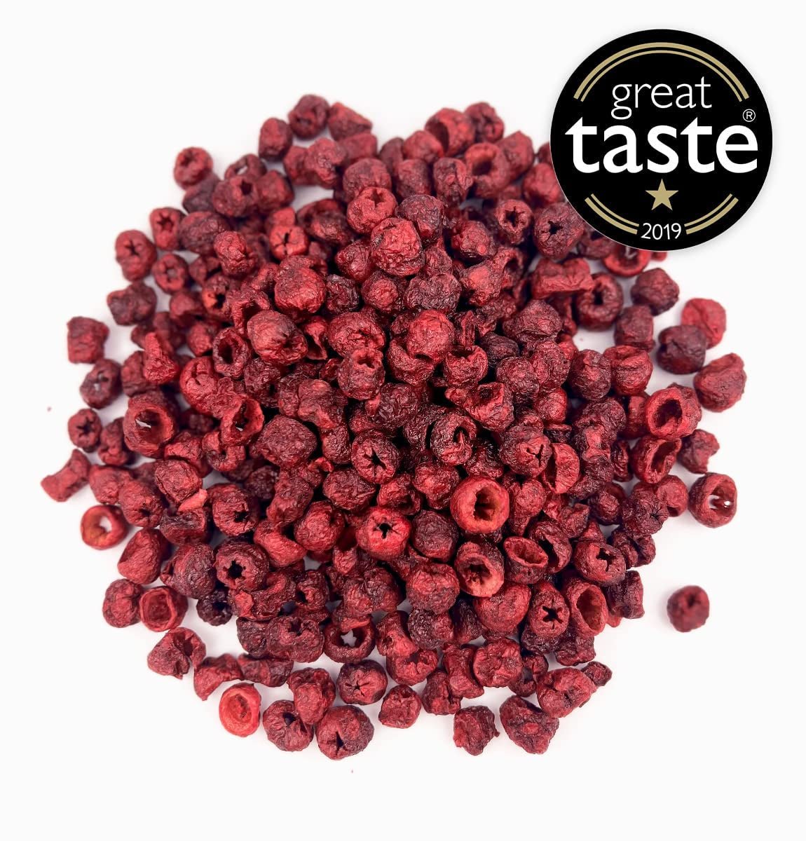BRIX Frysetørrede bitre kirsebær | Naturlige tørrede kirsebær 105g | Great Taste Award tørrede frugter, tørrede bitre kirsebær | GMO-fri glutenfri veganske vitaminer er konserverede Naty Shop-dehydrerede produkter
