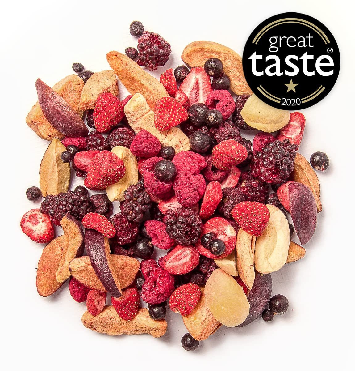 BRIX frysetørrede frugter | Naturlig blanding af tørrede frugter 115g | Great Taste Award for tørret frugt | Ikke-GMO, glutenfri, veganske, tilbageholdte vitaminer Naty Shop dehydrerede produkter