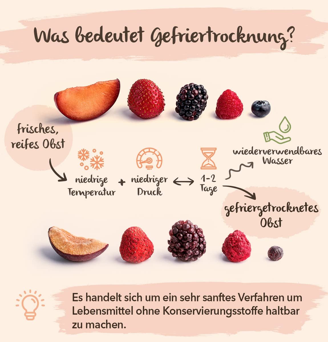 BRIX frysetørrede frugter | Naturlig blanding af tørrede frugter 115g | Great Taste Award for tørret frugt | Ikke-GMO, glutenfri, veganske, tilbageholdte vitaminer Naty Shop dehydrerede produkter