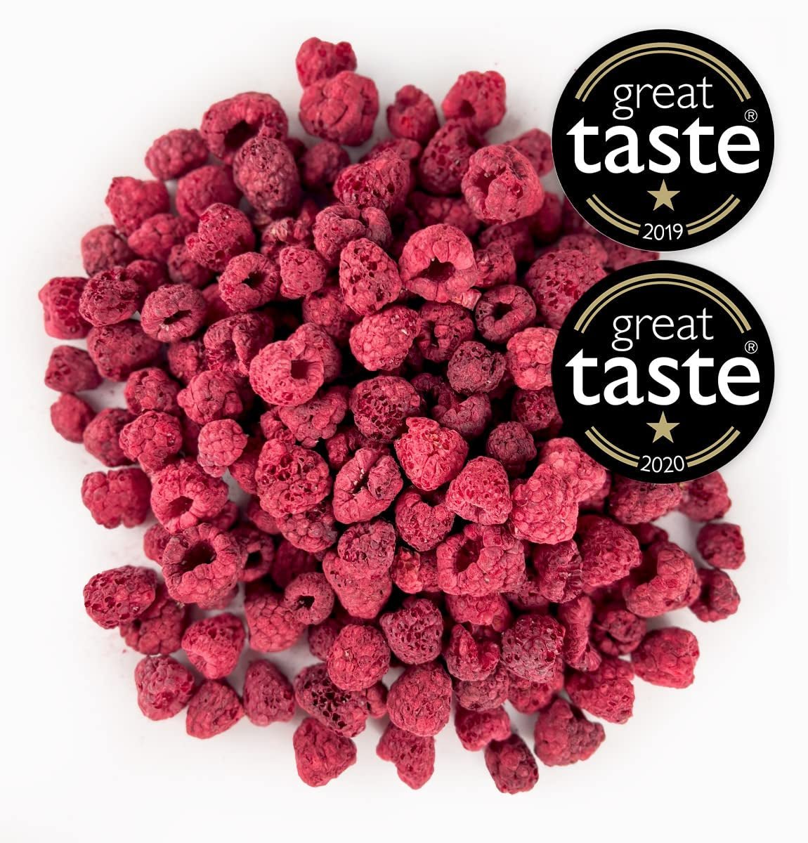 BRIX tørrede hindbær | Naturlig hindbær, frysetørret 85 g | Great Taste Award for tørret frugt | Ikke-GMO, glutenfri, vegansk, konserverede vitaminer Naty Shop Dehydrerede produkter