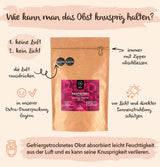 BRIX tørrede hindbær | Naturlig hindbær, frysetørret 85 g | Great Taste Award for tørret frugt | Ikke-GMO, glutenfri, vegansk, konserverede vitaminer Naty Shop Dehydrerede produkter