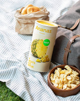 BUAH® Frysetørret ananas | Ananaschips som snack eller til müsli og desserter | Ideel erstatning for slik | Vegansk og uden tilsat sukker | 100% frysetørret frugt | 200 g Naty Shop dehydrerede produkter