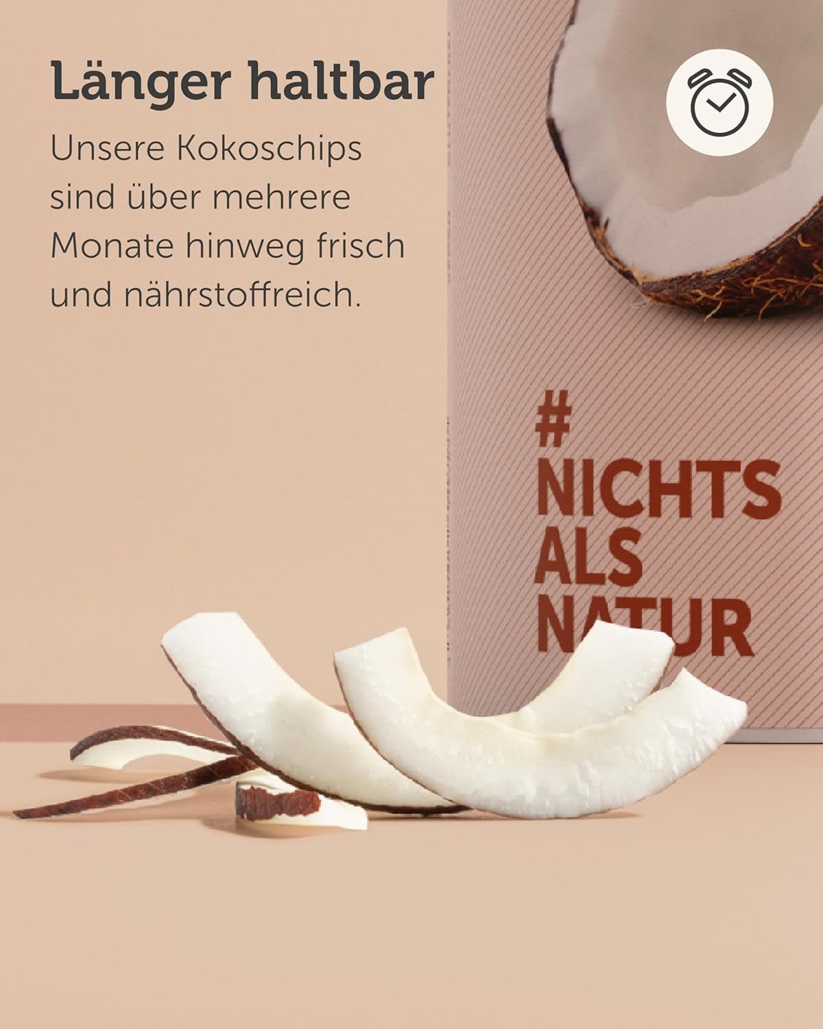 BUAH® tørrede kokoschips | Økologiske kokoschips, snack, müsli og bagning af kokoschips | Ideel erstatning for slik | Vegansk og uden tilsat sukker | 400g Naty Shop dehydrerede produkter
