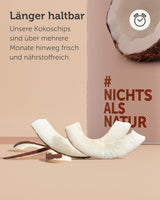 BUAH® tørrede kokoschips | Økologiske kokoschips, snack, müsli og bagning af kokoschips | Ideel erstatning for slik | Vegansk og uden tilsat sukker | 400g Naty Shop dehydrerede produkter
