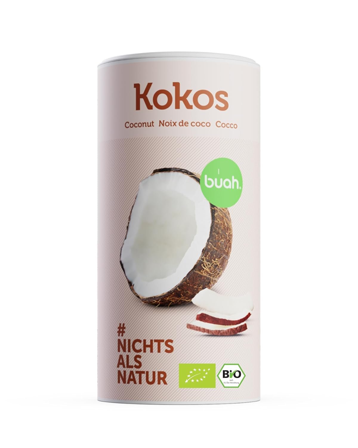 BUAH® tørrede kokoschips | Økologiske kokoschips, snack, müsli og bagning af kokoschips | Ideel erstatning for slik | Vegansk og uden tilsat sukker | 400g Naty Shop dehydrerede produkter Standard titel