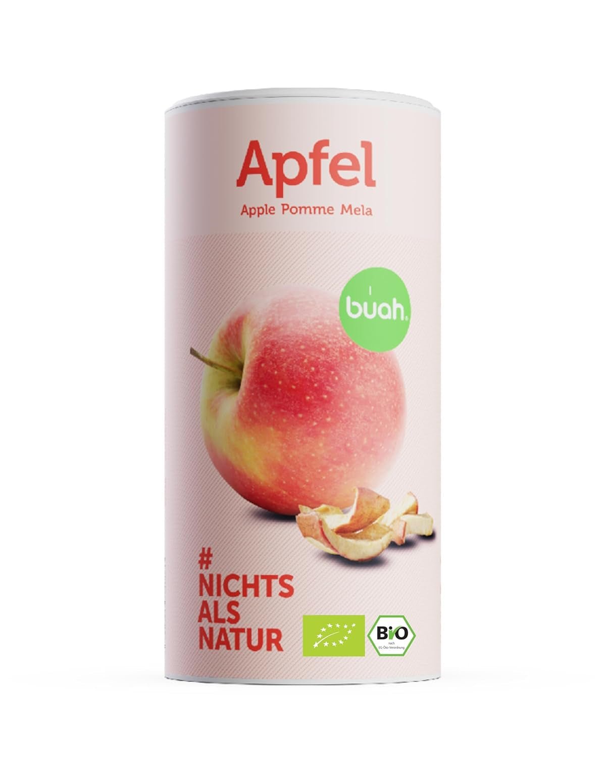 BUAH® Økologiske frysetørrede æbler | Frysetørrede økologiske æbler uden tilsat sukker | 100% frysetørret frugt (vegansk glutenfri laktosefri) | Ideel snack (110g) Naty Shop dehydrerede produkter 110G